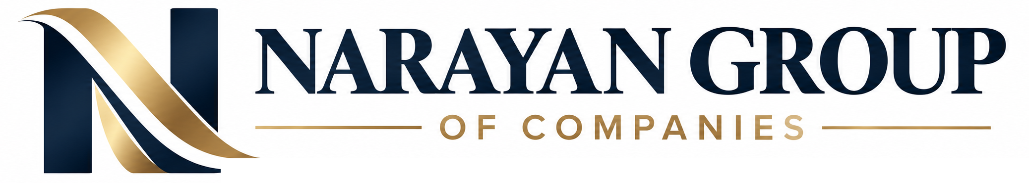 Narayan Group of Companies approved navy and gold N monogram logo